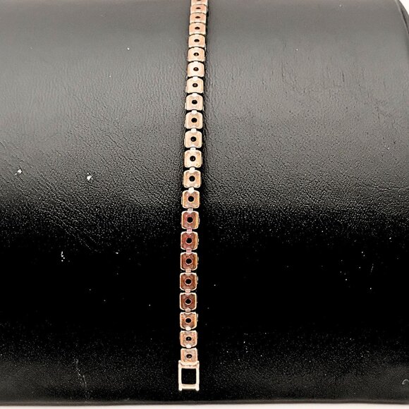 Womens Silver Plated Cubic Zircon Tennis Bracelet 7.5 Elegant Minimalist Evening - Picture 4 of 5